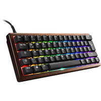 Sharkoon SKILLER SGK50 S4 Gen2 Wood PBT, Gaming-Tastatur holz/schwarz, DE-Layout, Gateron G Pro 3.0 Yellow