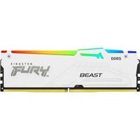 Kingston FURY DIMM 32 GB DDR5-5600  , Arbeitsspeicher weiß, KF556C36BWEA-32, FURY Beast RGB, AMD EXPO