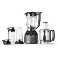 nutribullet Triple Prep System Standmixer NBF580B dunkelgrau, 1.500 Watt, 1,8 Liter & Küchenmaschine 1,6 Liter