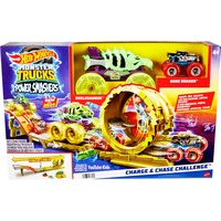 Hot Wheels Monster Trucks Power Verfolgungsjagd, Spielfahrzeug Maßstab 1:64