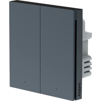 Aqara Smart Wall Switch H1 - zwei Wippen mit Neutralleiter, Schalter grau