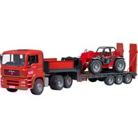bruder MAN TGA Tieflader mit Manitou Teleskoplader MLT 633, Modellfahrzeug
