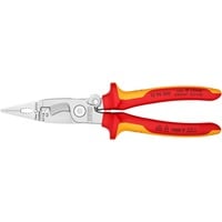 KNIPEX Elektro-Installationszange VDE 13 96 200 schlanke Bauform, geschraubtes Gelenk, VDE-geprüft