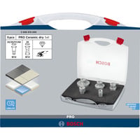 Bosch PRO Ceramic dry X-LOCK Bohrkronen-Set, Ø 20 - 68mm, Bohrer-Satz 5-teilig, für kleine Winkelschleifer