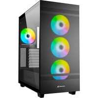 Sharkoon Rebel C50 RGB, Tower-Gehäuse schwarz, Gehärtetes Glas