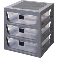 Room Copenhagen LEGO Schubladen Regal 3er Set, Aufbewahrungsbox grau