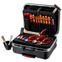 KNIPEX Werkzeugkoffer "BIG Basic Move" Elektro, 24-teilig, Werkzeug-Set schwarz, mit Werkzeug-Sortiment für Elektriker