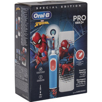 Oral-B Oral-B Vitality Pro 103 Kids Spiderman mit Reiseetui, Elektrische Zahnbürste blau/weiß