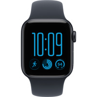 Apple Watch SE 3, Smartwatch schwarz, 40 mm, Sportarmband Navyblau M/L