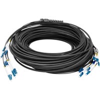 Digitus Glasfaser Universal Breakout Kabel, Duplex, LC/UPC Stecker, Singlemode OS2 schwarz, 150 Meter, vorkonfektioniert
