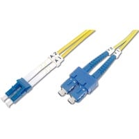 Digitus LWL Patchkabel, Duplex, LC > SC Stecker, Singlemode OS2 gelb, 1 Meter
