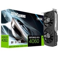 ZOTAC GAMING GeForce RTX 4060 8GB Twin Edge, Grafikkarte schwarz, DLSS 3, 3x DisplayPort, 1x HDMI 2.1