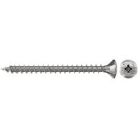 fischer Spanplattenschraube PowerFast 4,0 x 50 Linsensenkkopf PZ 200 Stück, Vollgewinde, nicht rostender Stahl A2