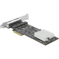 DeLOCK PCI Express x4 zu 4 x RJ45 2,5 GbE, LAN-Adapter