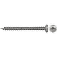fischer Spanplattenschraube PowerFast 3,5x20 Halbrundkopf TX 200 Stück, mit Vollgewinde, Edelstahl A2