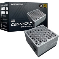 Montech MONTECH CENTURY II 750, PC-Netzteil silber, 1x 12-Pin High Power GPU, 4x PCIe, Kabelmanagement, 750 Watt