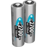 Ansmann 2700mAh, Akku silber, 2x AA (Mignon)