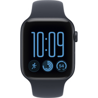 Apple Watch SE 3, Smartwatch schwarz, 44 mm, Sportarmband Navyblau M/L, Cellular
