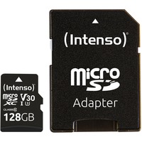 Intenso UHS-I Professional 128 GB microSDXC, Speicherkarte schwarz, UHS-I U3, Class 10