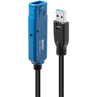 Lindy USB 3.2 Gen 1 Aktivverlängerungskabel Pro, USB-A Stecker > USB-A Buchse schwarz, 15 Meter