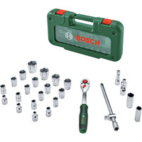Bosch Heimwerken & Garten 1/2" Ratschen Set mit Steckschlüsseln, 26-teilig grün, Drehmoment bis 768 Nm, im Koffer