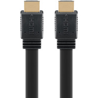 goobay High Speed HDMI 2.1 Flachkabel mit Ethernet 8K / 60 Hz schwarz, 3 Meter, 48 Gbit/s