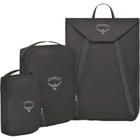 Osprey Ultralight Starter Set, Tasche schwarz, 2 Packing Cubes, 1 Kleidermappe