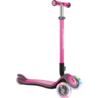 GLOBBER Elite Deluxe mit Leuchtrollen, Scooter pink/schwarz