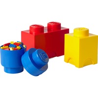 Room Copenhagen LEGO Storage Brick Multi Pack 3er, Aufbewahrungsbox rot, Gr. S