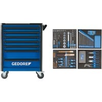 GEDORE Werkzeugwagen workster highline blau/schwarz, inkl. 147 Werkzeuge