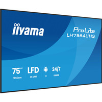 iiyama ProLite LH7564UHS-B1AG, Public Display schwarz (matt), UltraHD/4K, VA, WiFi, Fernbedienung