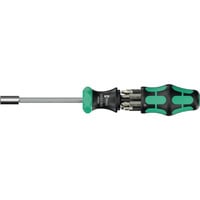 Wera Bit-Satz Kraftform Kompakt 27 RA 2 schwarz/grün, 6-teilig, 1/4", mit Ratschenfunktion