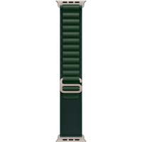 Apple 49 mm Alpine Loop, Uhrenarmband dunkelgrün/titan, Größe L