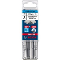 Bosch EXPERT Hammerbohrer SDS-plus-7X, Ø 4mm, 10 Stück Arbeitslänge 50mm