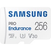 SAMSUNG PRO Endurance 256 GB microSDXC (2022), Speicherkarte weiß, UHS-I U3, Class 10, V30