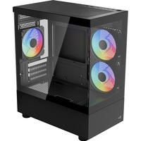 Aerocool Viewport Mini-G-BK-v4 ARGB, Tower-Gehäuse schwarz, Tempered Glass x 2