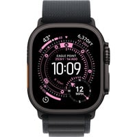 Apple Watch Ultra 3, Smartwatch schwarz, 49 mm, Alpine Loop schwarz M, Titangehäuse, Cellular