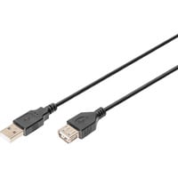Digitus USB 2.0 Verlängerungskabel, USB-A Stecker > USB-A Buchse schwarz, 3 Meter