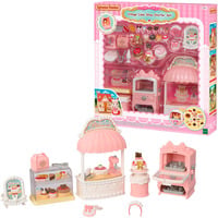 EPOCH Traumwiesen Sylvanian Families - Dorfkonditorei Set für Starter Haus, Konstruktionsspielzeug 