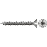 fischer Spanplattenschraube PowerFast II 3,0x20 Senkkopf TX 200 Stück, mit Vollgewinde, Edelstahl A2