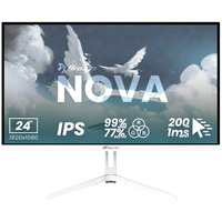 Arozzi Nova 24T1K200, Gaming-Monitor 61 cm (23.8 Zoll), weiß, FullHD, IPS, HDMI, DP, Adaptive-Sync, HDR, 200Hz Panel