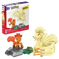 Mattel MEGA Pokémon Vulpix Evolutionsset, Konstruktionsspielzeug mit 2 beweglichen Actionfiguren