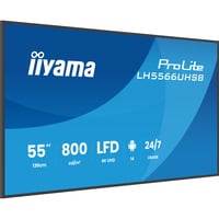 iiyama LH5566UHSB-B1AG, Public Display schwarz (matt), UltraHD/4K, VA, HDMI, USB-C