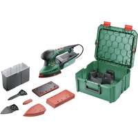 Bosch Heimwerken & Garten Multischleifer PSM 200 AES + 29-teiliges Zubehör-Set grün, 200 Watt, SystemBox