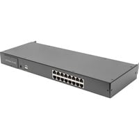 Digitus KVM Switch CAT 5 16-Port, KVM-Switch schwarz