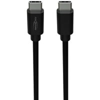 Ansmann USB Typ-C zu Typ-C Daten und Ladekabel schwarz, 1,2 Meter, Laden mit bis zu 60 Watt