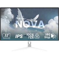 Arozzi Nova 32T2K180, Gaming-Monitor 80 cm (31.5 Zoll), weiß, QHD, IPS, HDMI, DP, Lautsprecher, 180Hz Panel
