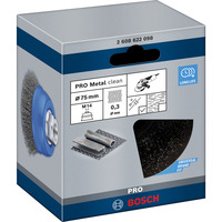 Bosch PRO Metal clean Topfbürste, Ø 70mm 0,3mm Stahldraht, M14, für Winkelschleifer