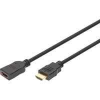 Digitus HDMI High Speed mit Ethernet Verlängerungskabel schwarz, 5 Meter