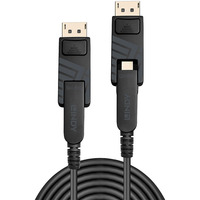 Lindy Fibre Optic Hybrid DisplayPort 1.4 Kabel schwarz, 30 Meter, 8K 60Hz